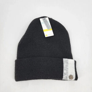 ZELLA Reflective Cuff Beanie In Black Knit One Size NWT
